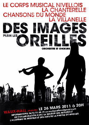 Affiche du concert de musiques de film à Nivelles
